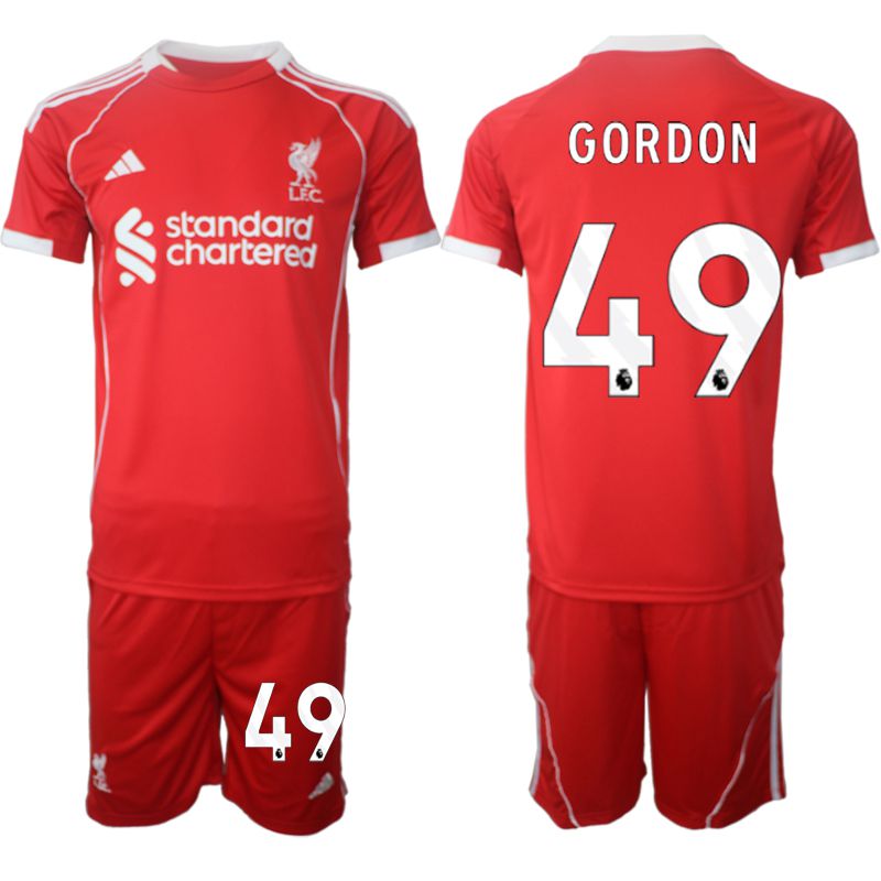Men 2025-2026 Season Club Liverpool home red #49 Soccer Jersey